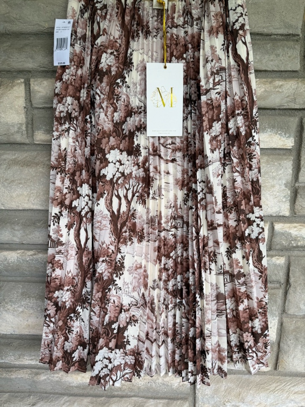 Mestiza New York Daniella Midi Skirt in Chestnut Toile 2 $325 - Picture 5 of 7